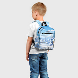 Детский рюкзак Снежный зимний фон, цвет: 3D-принт — фото 2