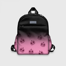 Детский рюкзак Черно-розовый градиент и хэллоуинские тыквы паттер
