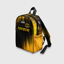 Детский рюкзак Toyota - gold gradient посередине, цвет: 3D-принт — фото 2