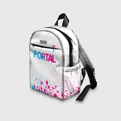 Детский рюкзак Portal neon gradient style посередине, цвет: 3D-принт — фото 2