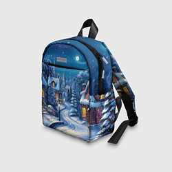Детский рюкзак Новогодняя ночь в деревушке, цвет: 3D-принт — фото 2