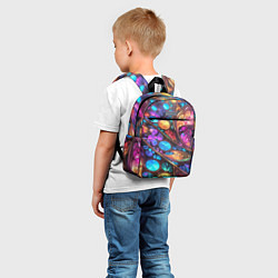 Детский рюкзак Яркий абстрактный фрактальный узор, цвет: 3D-принт — фото 2