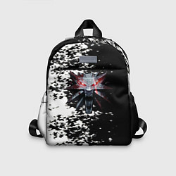 Детский рюкзак Ведьмак чернобелые краски, цвет: 3D-принт