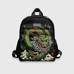 Детский рюкзак Символ года зеленый дракон, цвет: 3D-принт