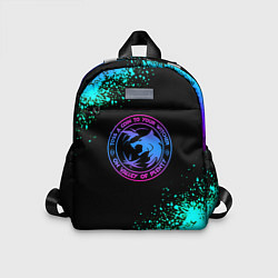 Детский рюкзак Ведьмак неоновый логотип, цвет: 3D-принт