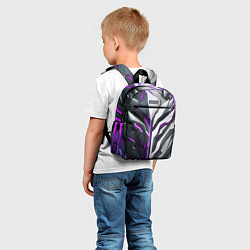 Детский рюкзак Броня адская и райская фиолетовая, цвет: 3D-принт — фото 2