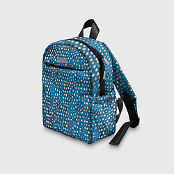 Детский рюкзак Белые пузырьки на синем фоне, цвет: 3D-принт — фото 2