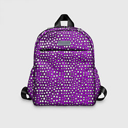 Детский рюкзак Белые пузырьки на фиолетовом фоне, цвет: 3D-принт