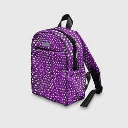 Детский рюкзак Белые пузырьки на фиолетовом фоне, цвет: 3D-принт — фото 2