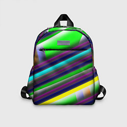 Детский рюкзак Размытые абстрактные полосы, цвет: 3D-принт