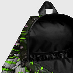 Детский рюкзак Киберпанк доспех зелёный, цвет: 3D-принт — фото 2