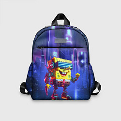 Детский рюкзак Губка Боб - киберпанк - нейросеть, цвет: 3D-принт