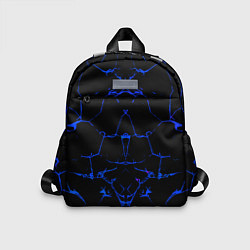 Детский рюкзак Синие трещины узоры, цвет: 3D-принт