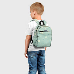 Детский рюкзак Снежинки и звезды на матно зеленем, цвет: 3D-принт — фото 2