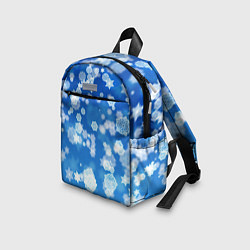 Детский рюкзак Декоративные снежинки на синем, цвет: 3D-принт — фото 2