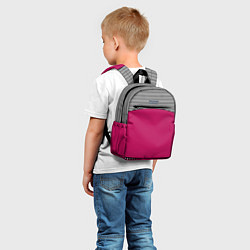 Детский рюкзак Узор из красного и черно-белых полос, цвет: 3D-принт — фото 2