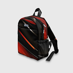 Детский рюкзак Красные и черные вставки, цвет: 3D-принт — фото 2