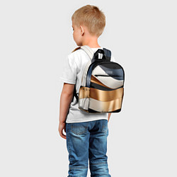 Детский рюкзак Золотистые вставки абстракции, цвет: 3D-принт — фото 2
