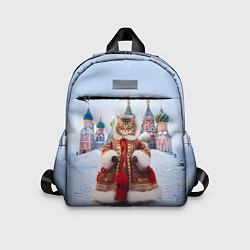 Детский рюкзак Новогодняя кошечка в пальто, цвет: 3D-принт