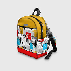 Детский рюкзак Узор красного горчичного цвета, цвет: 3D-принт — фото 2
