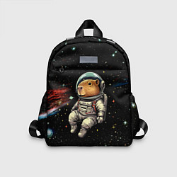 Детский рюкзак Капибара бравый космонавт - фантазия, цвет: 3D-принт