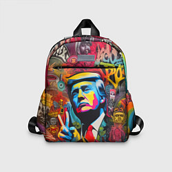 Детский рюкзак Дональд Трамп - граффити - нейросеть, цвет: 3D-принт