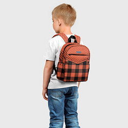 Детский рюкзак Стёжка: рыжая клетка, цвет: 3D-принт — фото 2