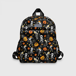 Детский рюкзак Хэллоуин танцующий скелет, цвет: 3D-принт