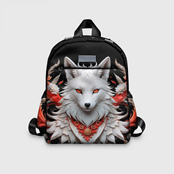 Детский рюкзак Белая лисица - кицунэ, цвет: 3D-принт