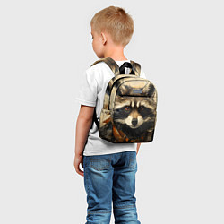 Детский рюкзак Енот в стиле диаграмм Давинчи, цвет: 3D-принт — фото 2