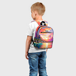 Детский рюкзак Закат на острове Бора Бора, цвет: 3D-принт — фото 2
