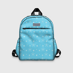Детский рюкзак Паттерн голубой маленькие стилизованные цветы