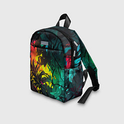 Детский рюкзак Яркие разноцветные абстрактные листья, цвет: 3D-принт — фото 2