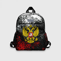 Детский рюкзак Герб РФ брызги красок, цвет: 3D-принт