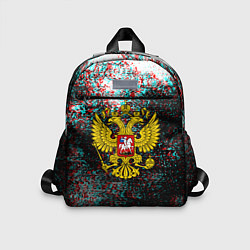 Детский рюкзак Россия герб краски глитч