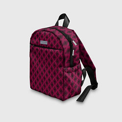Детский рюкзак Паттерн узоры тёмно-розовый, цвет: 3D-принт — фото 2
