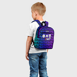 Детский рюкзак Любовь смерть и роботы неон, цвет: 3D-принт — фото 2