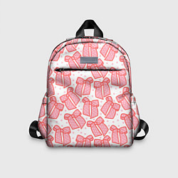 Детский рюкзак Узор с розовыми бантами в горошек