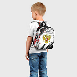 Детский рюкзак Россия герб рф спорт краски, цвет: 3D-принт — фото 2