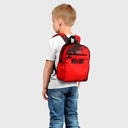 Детский рюкзак AC DC skull rock краски, цвет: 3D-принт — фото 2