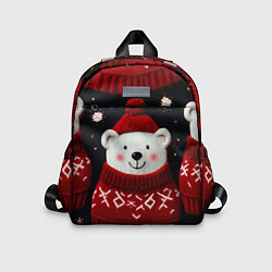 Детский рюкзак Новогодние медведи, цвет: 3D-принт
