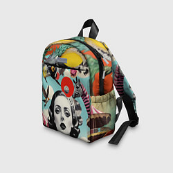 Детский рюкзак Коллаж с женщиной и зверями, цвет: 3D-принт — фото 2