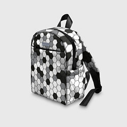 Детский рюкзак Камуфляж гексагон серый, цвет: 3D-принт — фото 2