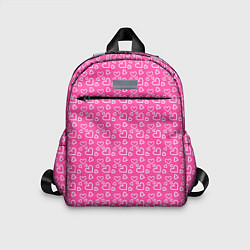 Детский рюкзак Паттерн маленький сердечки розовый, цвет: 3D-принт