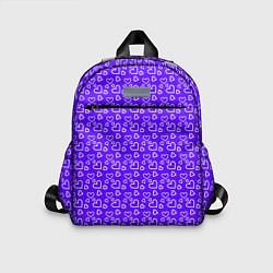 Детский рюкзак Паттерн маленькие сердечки фиолетовый, цвет: 3D-принт