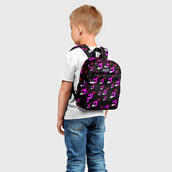 Детский рюкзак JoJos Bizarre neon pattern logo, цвет: 3D-принт — фото 2