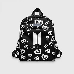 Детский рюкзак BTS band black kpop, цвет: 3D-принт