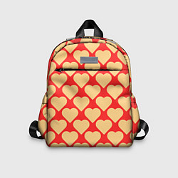 Детский рюкзак Охристые сердца, цвет: 3D-принт