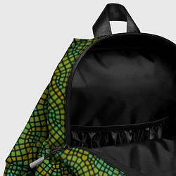 Детский рюкзак Салатовый витражный паттерн, цвет: 3D-принт — фото 2
