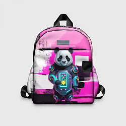 Детский рюкзак Funny panda - cyberpunk, цвет: 3D-принт